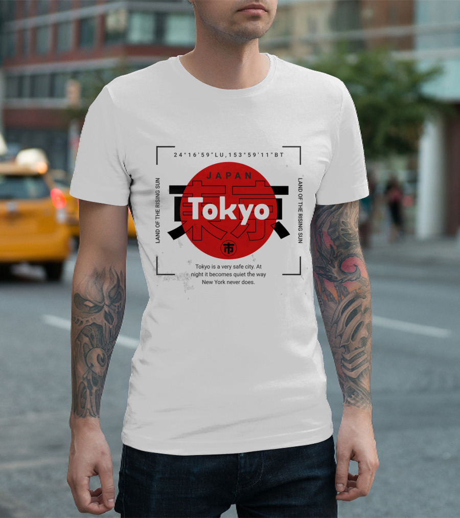 Tokyo Japan Land of the Rising Sun Safe City Quiet Night T-Shirt
