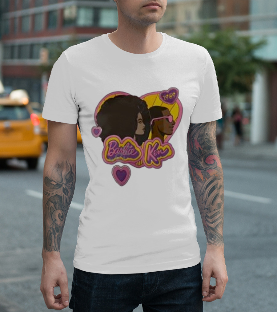 Barbie Ken 1959 New Movie Retro Heart Icons T-Shirt