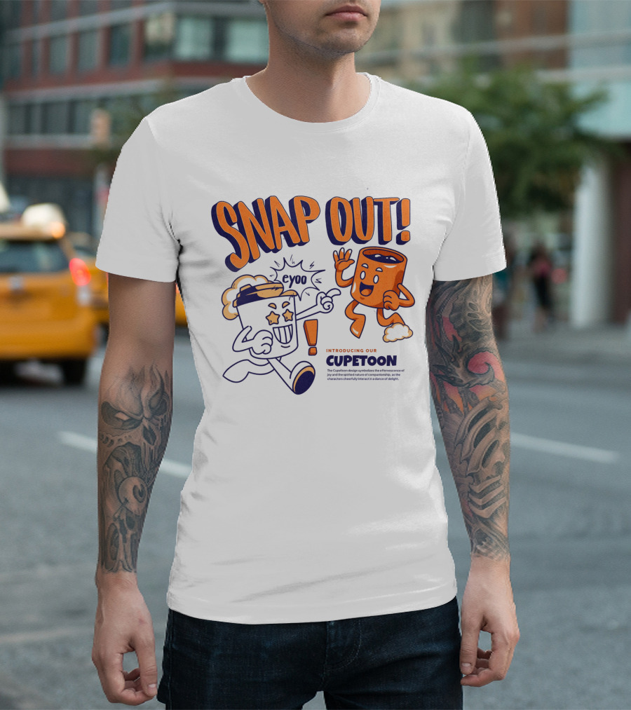 SNAP OUT Introducing Our Cupetoons Joyful Cups Buddies Eyoo T-Shirt