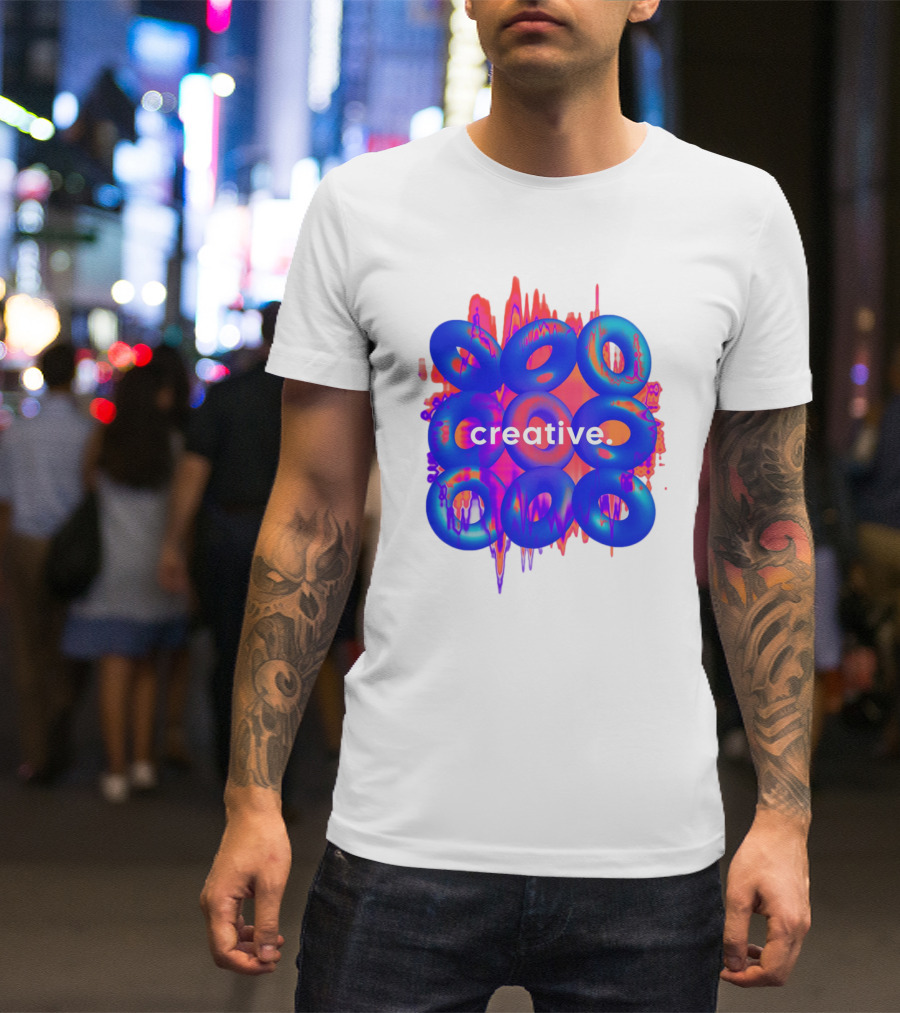 Creative Vivid Rings With Abstract Waveforms T-Shirt