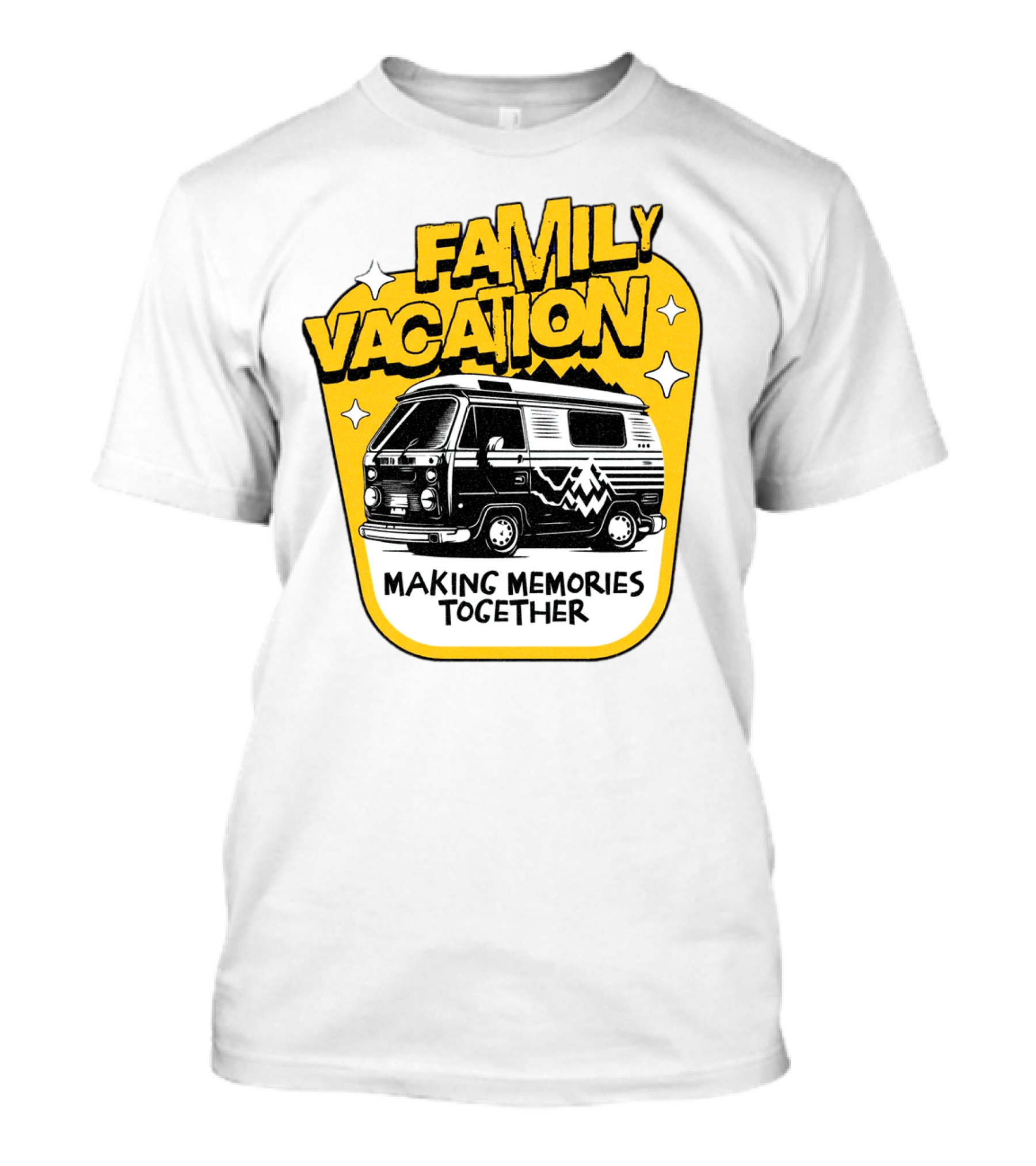 FAMILY VACATION MAKING MEMORIES TOGETHER Vintage Camper Adventure T-Shirt