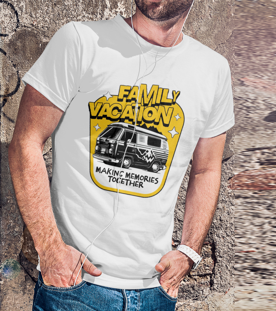 FAMILY VACATION MAKING MEMORIES TOGETHER Vintage Camper Adventure T-Shirt
