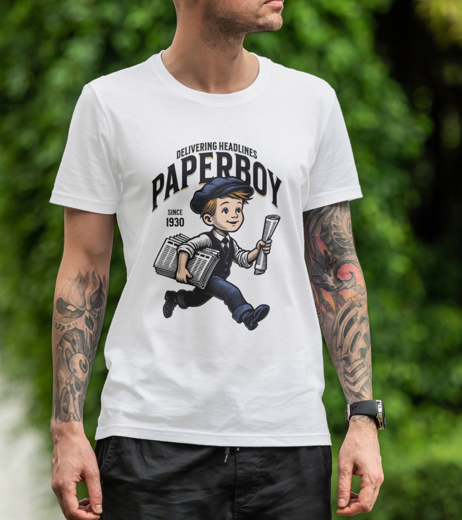 Paperboy Delivering Headlines Since 1930 T-Shirt