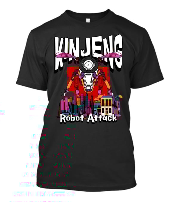 KINJENG Robot Attack Cityscape Adventure T-Shirt