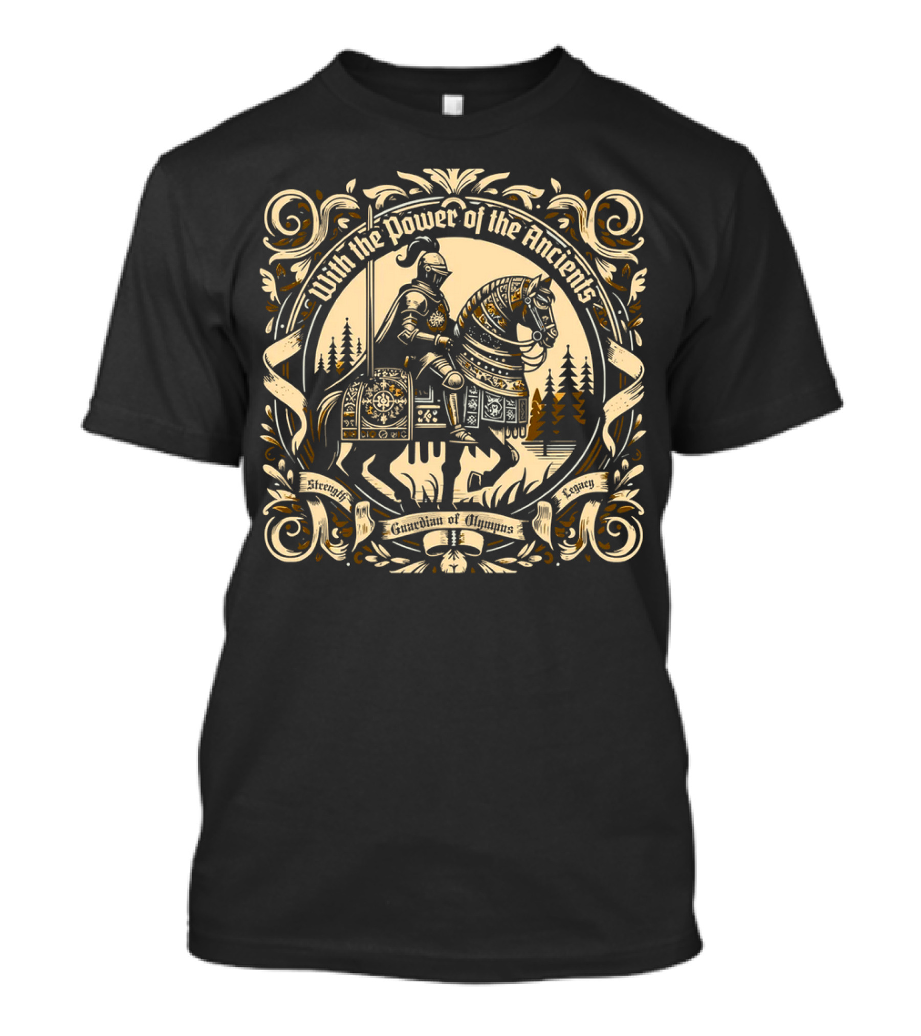 With The Power Of The Ancients Guardian Of Olympus Strength Legacy T-Shirt
