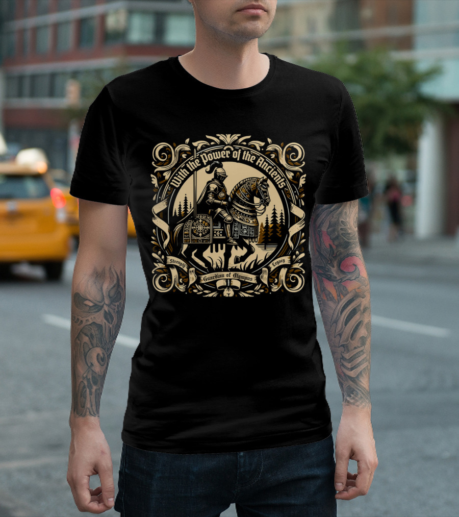 With the Power of the Ancients Guardian of Olympus Strength Legacy T-Shirt