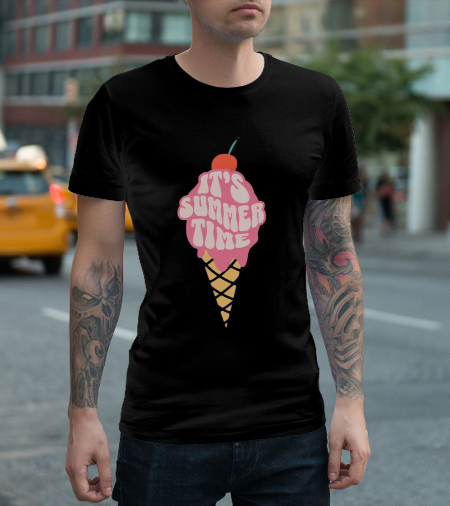 It’s Summer Time Cherry Ice Cream Cone T-Shirt