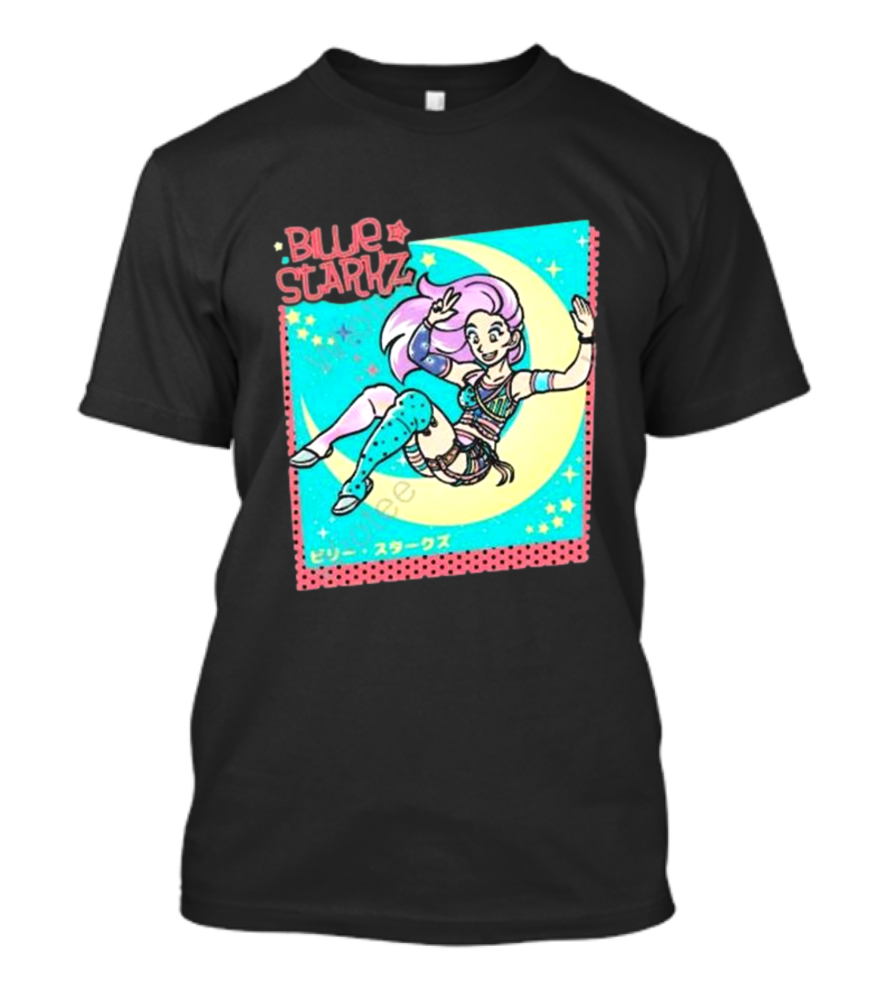 Blue Starkz All Elite Wrestling Merch Moon T-Shirt