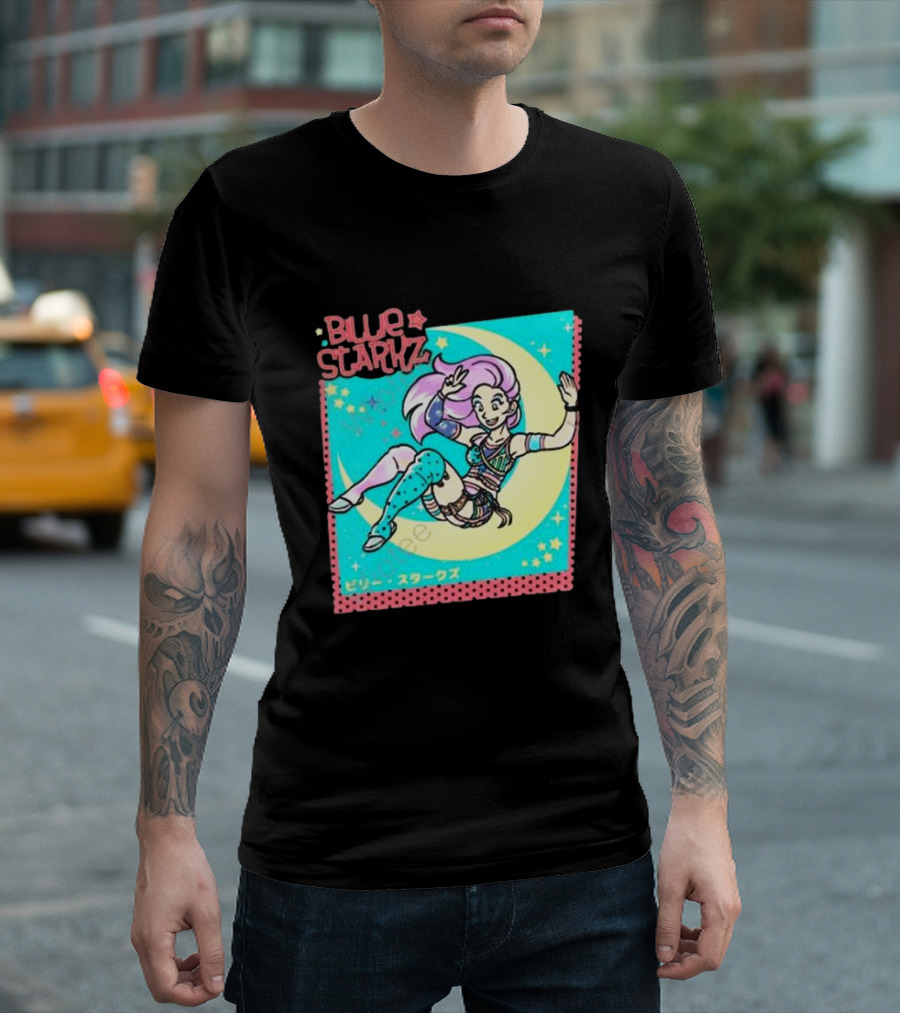 Blue Starkz All Elite Wrestling Merch Moon T-Shirt