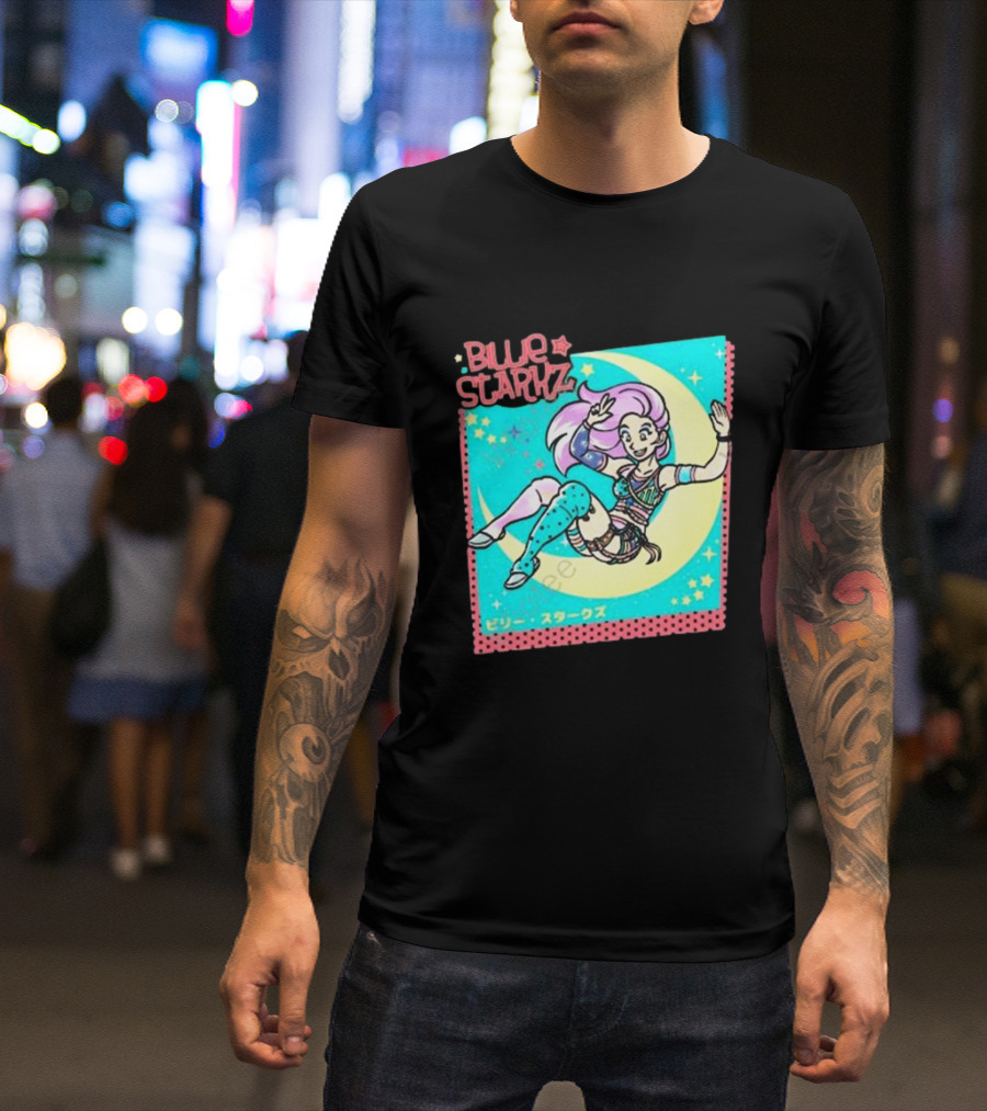 Blue Starkz All Elite Wrestling Merch Moon T-Shirt