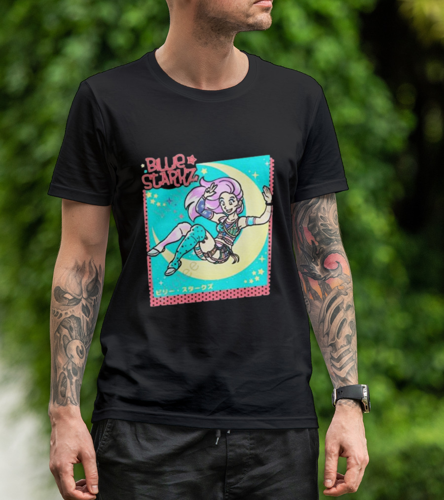 Blue Starkz All Elite Wrestling Merch Moon T-Shirt