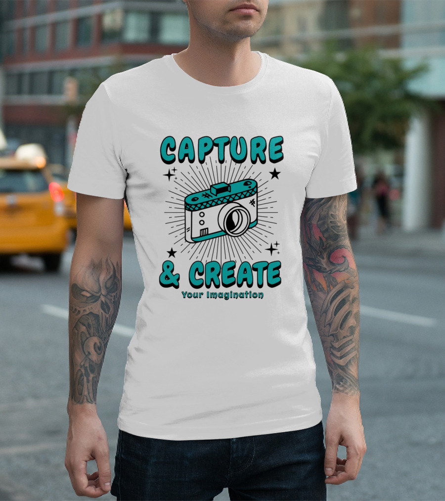 Capture and Create Your Imagination Camera T-Shirt