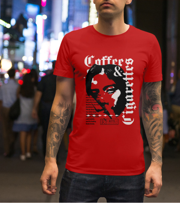 Coffee And Cigarettes By Kittl X Eachwayman T-Shirt