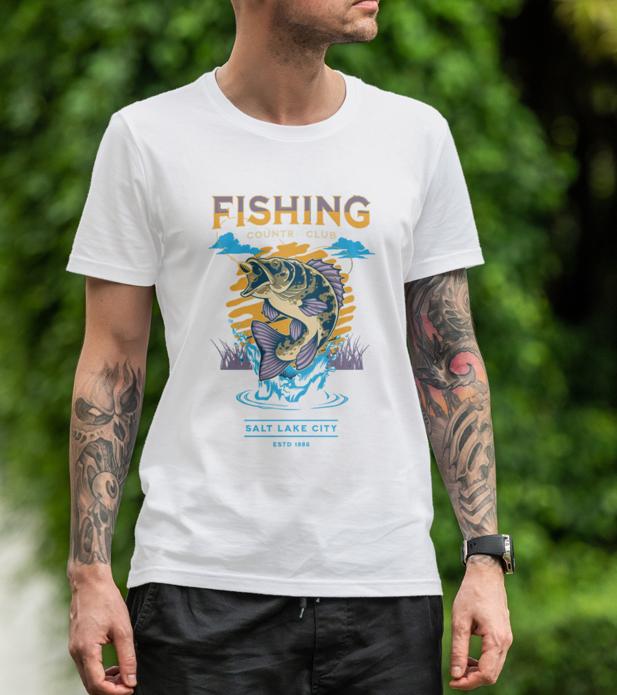 Fishing Country Club Salt Lake City Estd 1986 T-Shirt