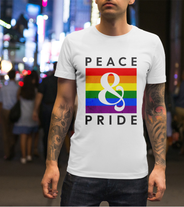 Peace And Pride Rainbow Flag Elements T-Shirt