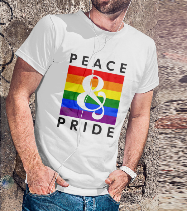 Peace And Pride Rainbow Flag Elements T-Shirt