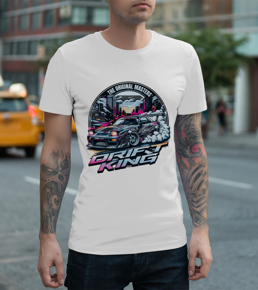 The Original Masters Drift King Vintage Street Racing Car Scene T-Shirt