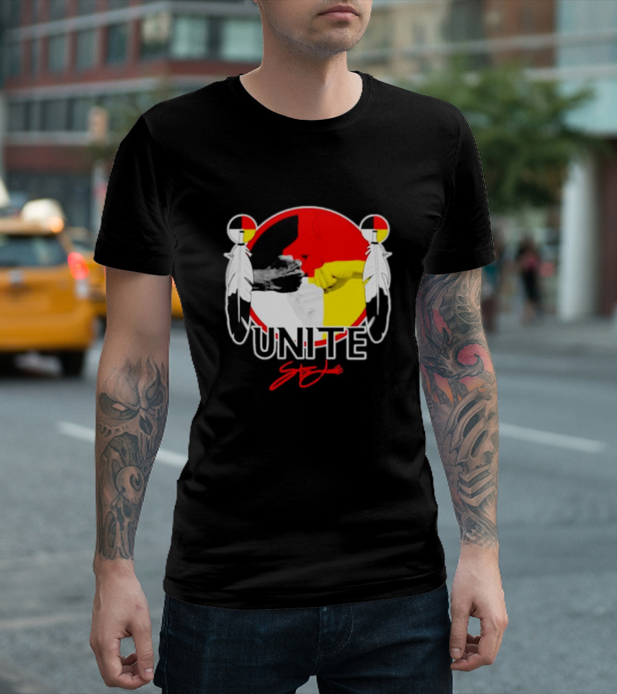 Unite Strong With Native American Symbols T-Shirt