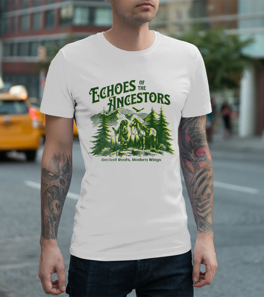 Echoes of the Ancestors Ancient Roots Modern Wings T-Shirt
