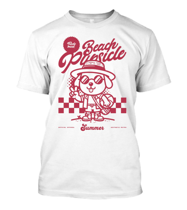 Trademark Beach Pupsicle Summer Aesthetic Retro T-Shirt