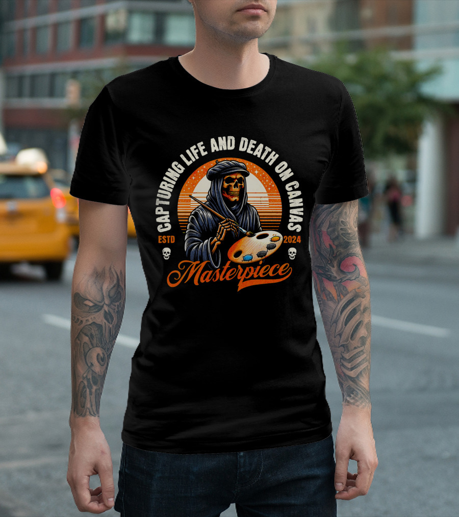 Capturing Life and Death on Canvas Masterpiece ESTD T-Shirt