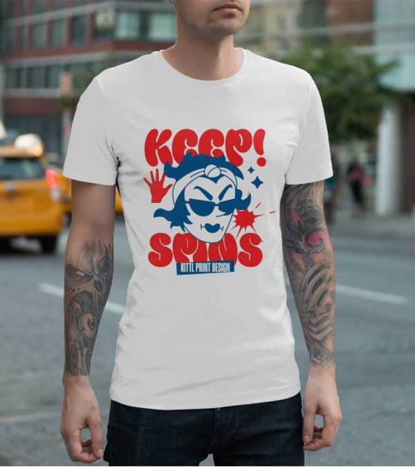 Keep Spins Kittl Print T-Shirt