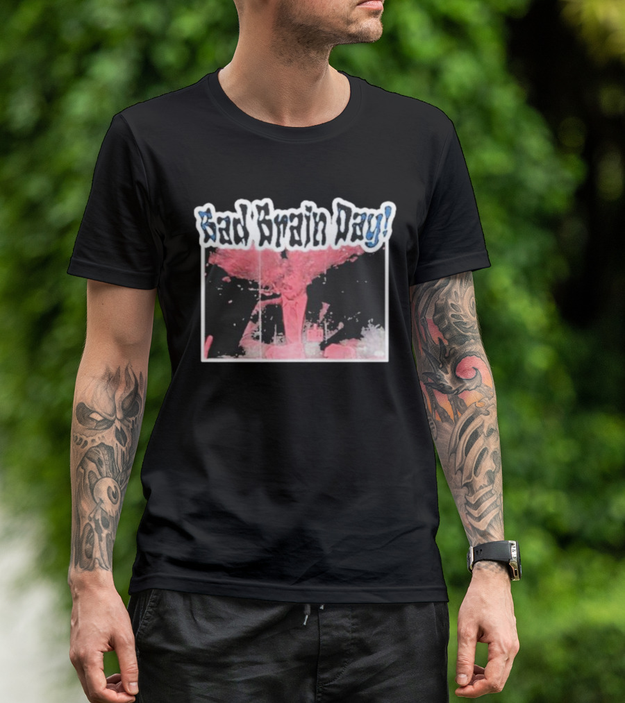 Sad Brain Day Trippy Pink Explosion Visual T-Shirt