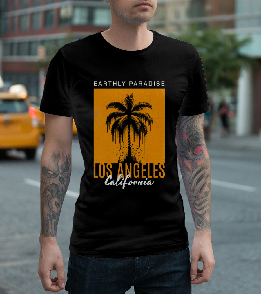 Earthly Paradise Los Angeles California Palm Tree T-Shirt