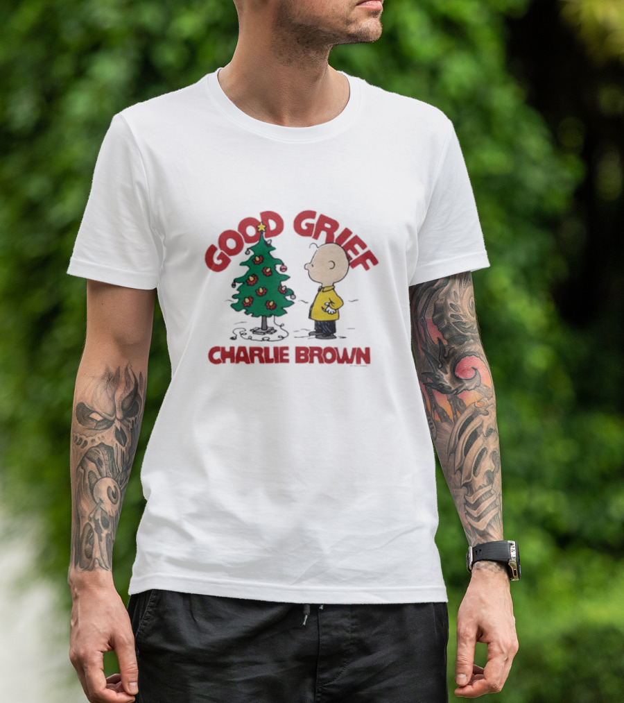 Good Grief Charlie Brown Christmas Tree Scene T-Shirt