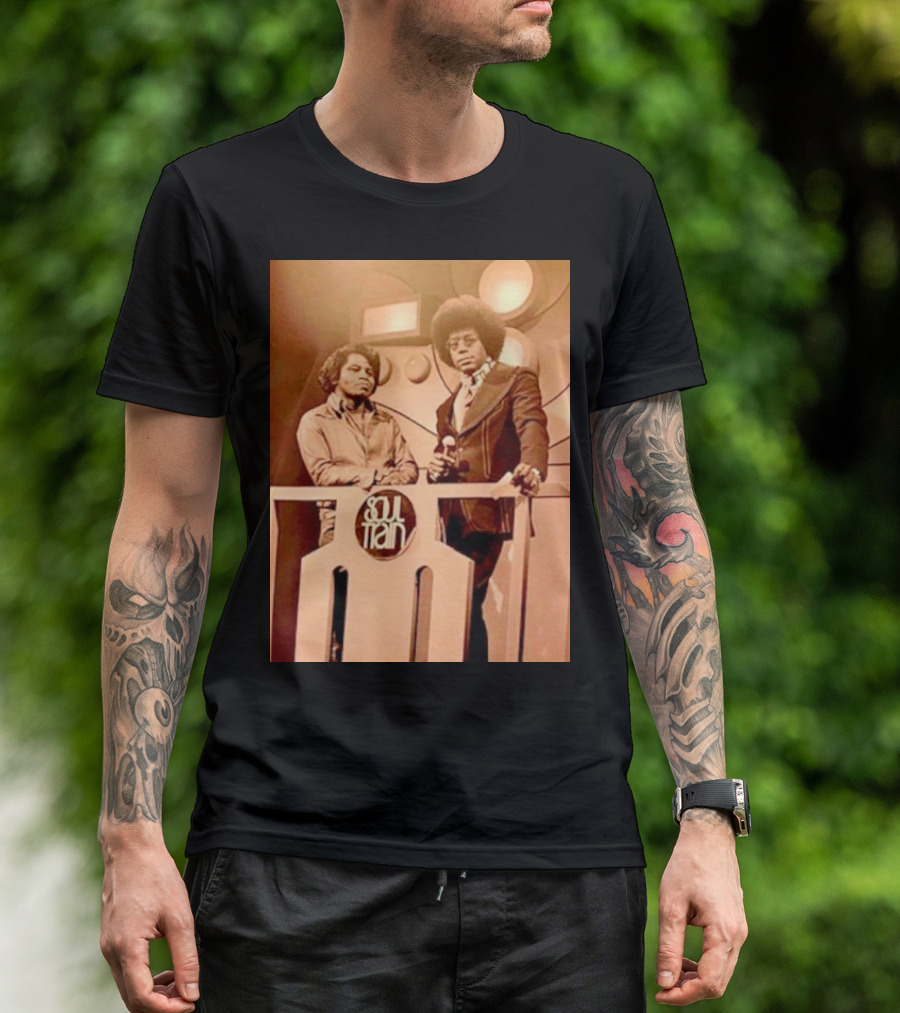 James Brown And Don Cornelius Soul Train Iconic Music Legends T-Shirt