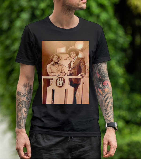 James Brown And Don Cornelius Soul Train Iconic Music Legends T-Shirt