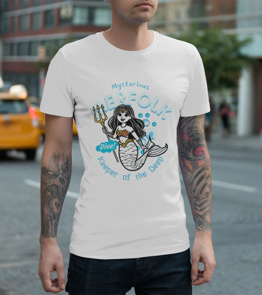 Mysterious Merfolk Dive Keeper Of The Deep T-Shirt
