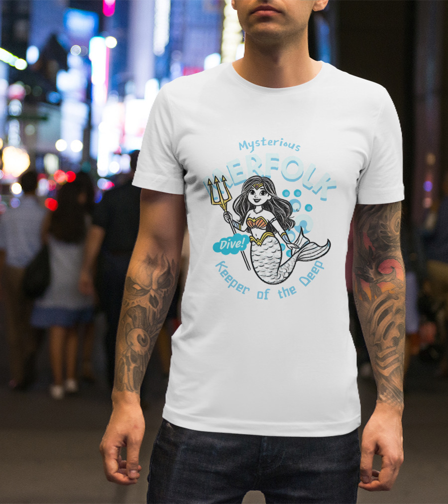 Mysterious Merfolk Dive Keeper Of The Deep T-Shirt
