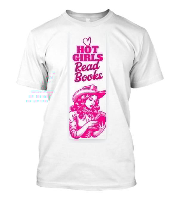 Hot Girls Read Books Cool Vintage Bookmark T-Shirt