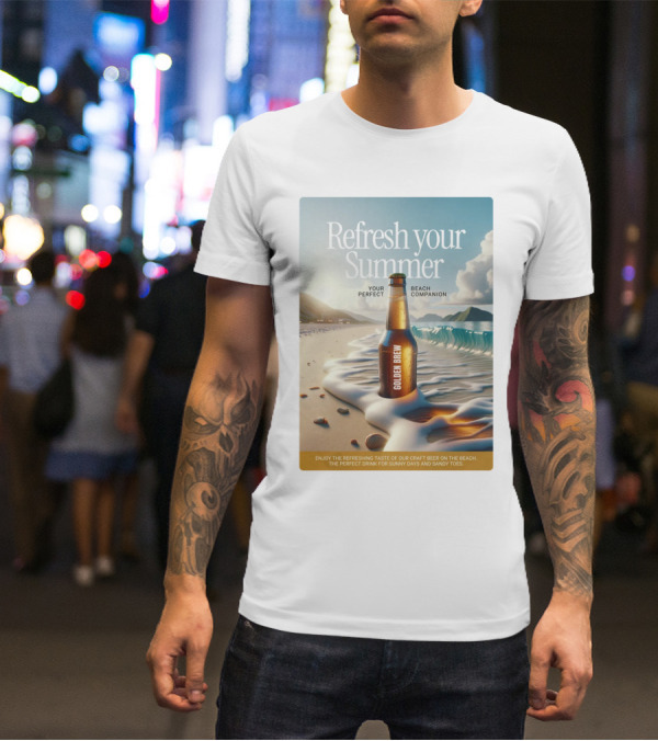 Refresh Your Summer Golden Brew Beach Companion T-Shirt