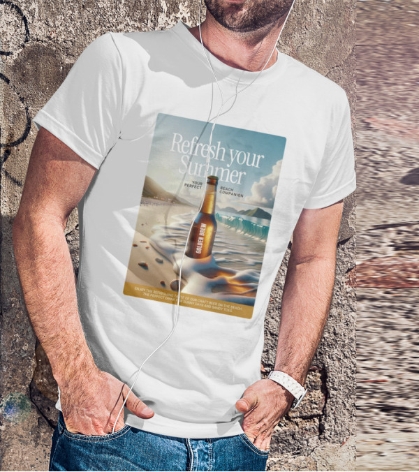 Refresh Your Summer Golden Brew Beach Companion T-Shirt