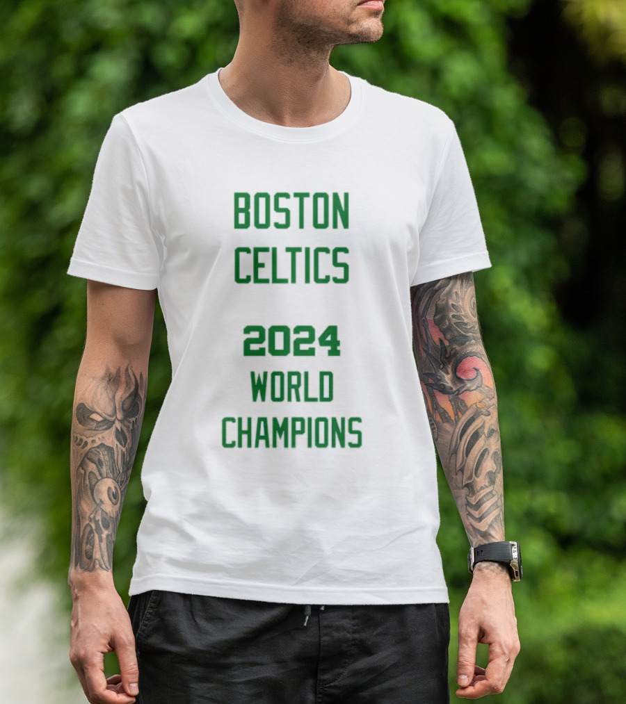 Boston Celtics 2024 World Champions Vintage Style Championship T-Shirt