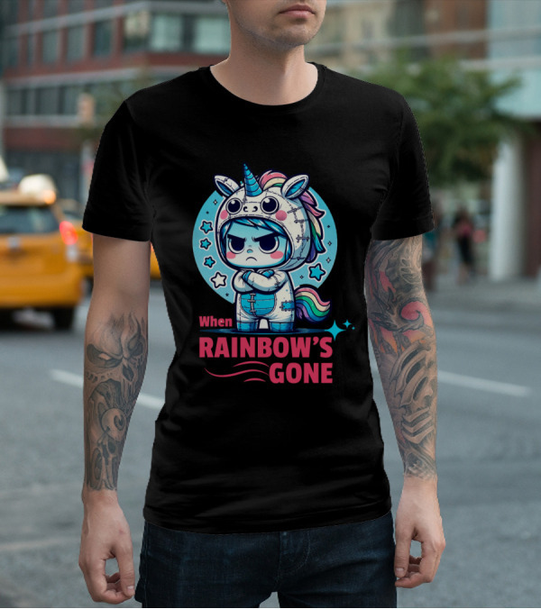 When Rainbow's Gone Angry Unicorn Stars T-Shirt