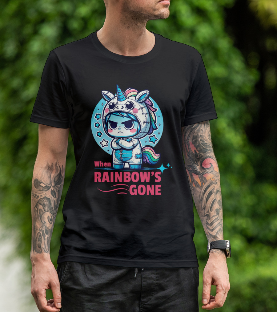 When Rainbow's Gone Angry Unicorn Stars T-Shirt