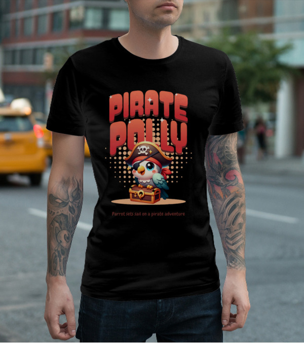 Pirate Polly Parrot Sets Sail On A Pirate Adventure T-Shirt