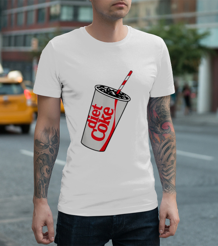 Diet Coke Red Straw Cup Icon Beverage T-Shirt