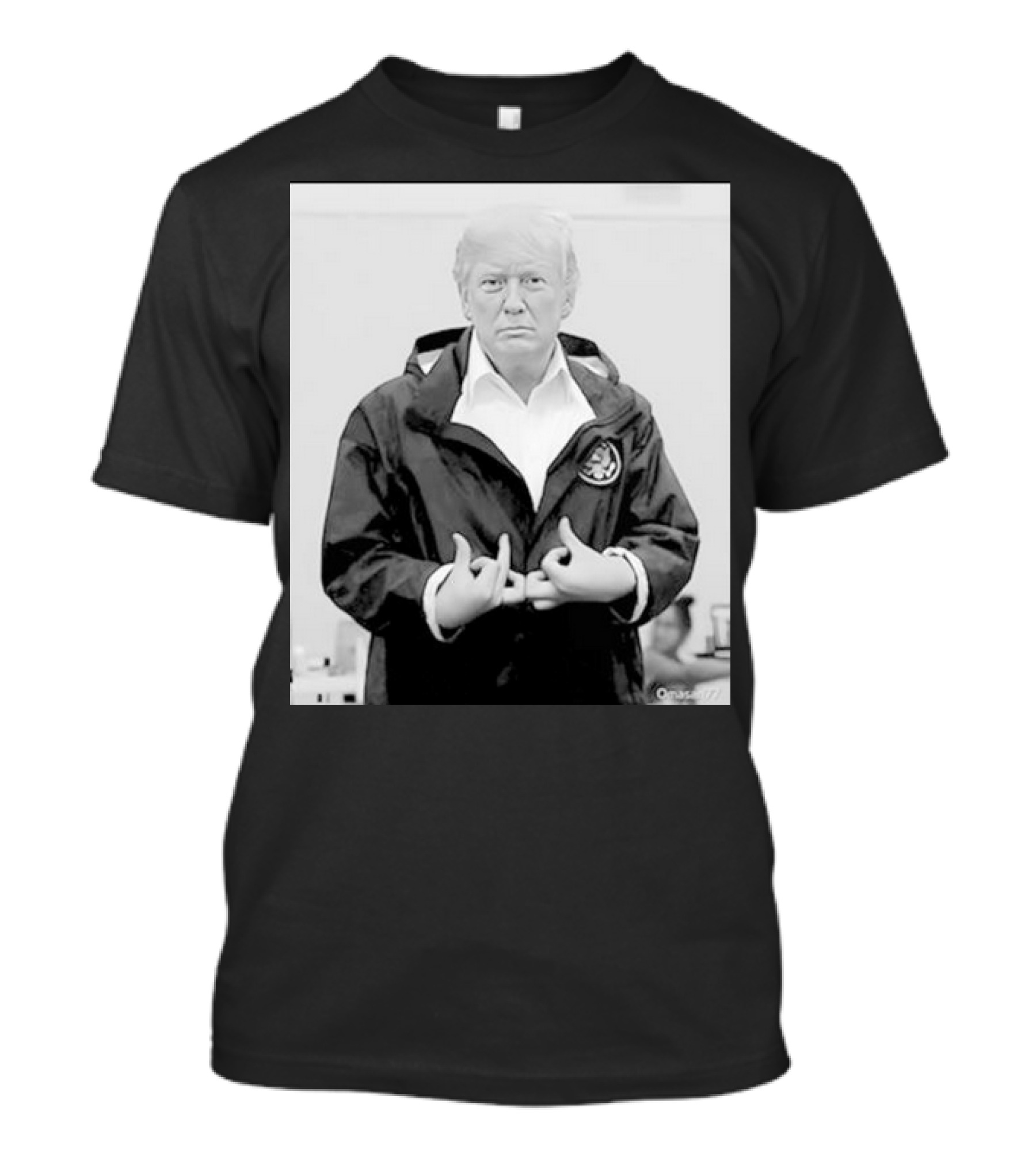 Donald Trump Suwoo Gang Black And White Jacket Image T-Shirt