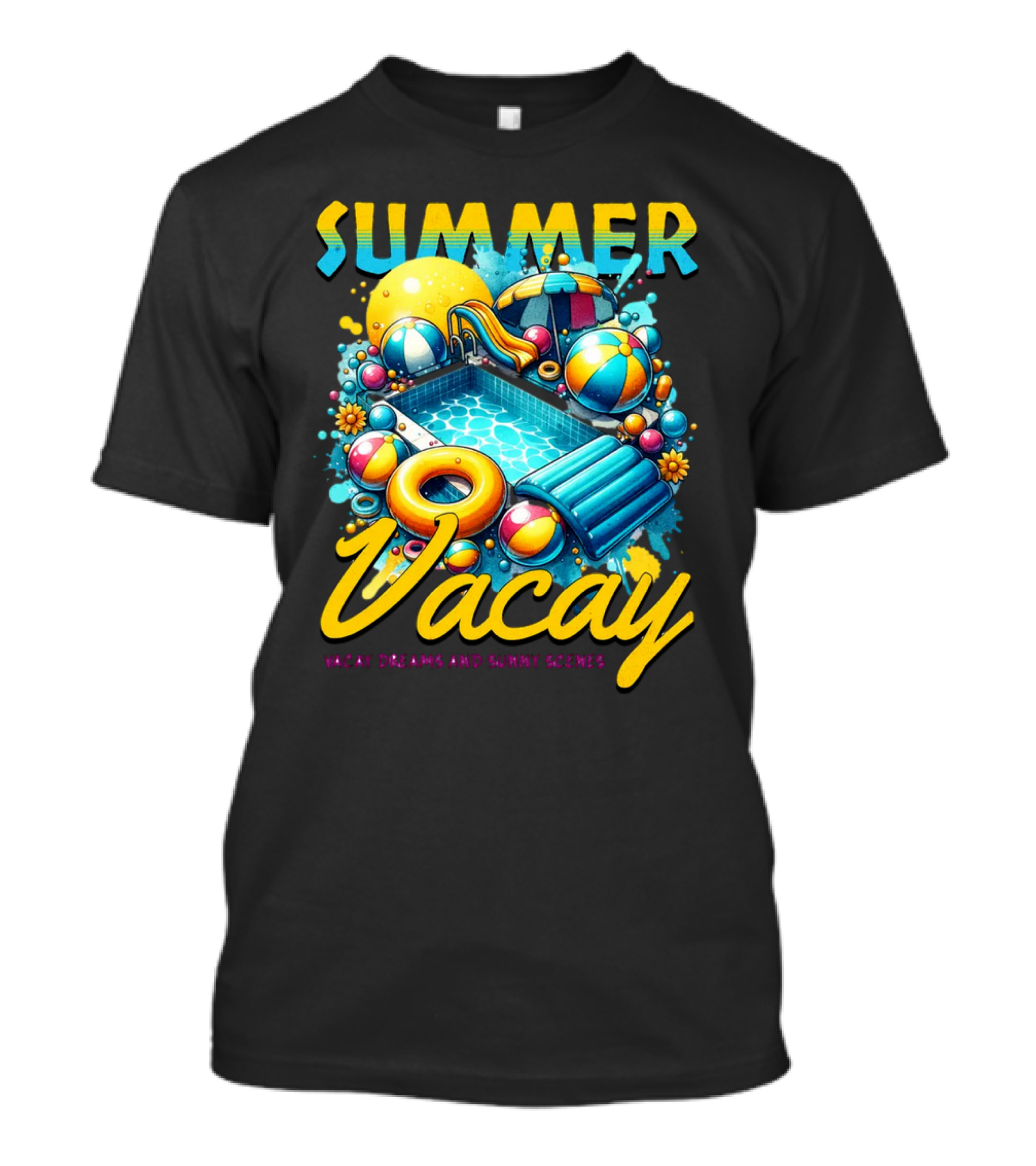 Summer Vacay Dreams And Sunny Scenes Pool Party T-Shirt
