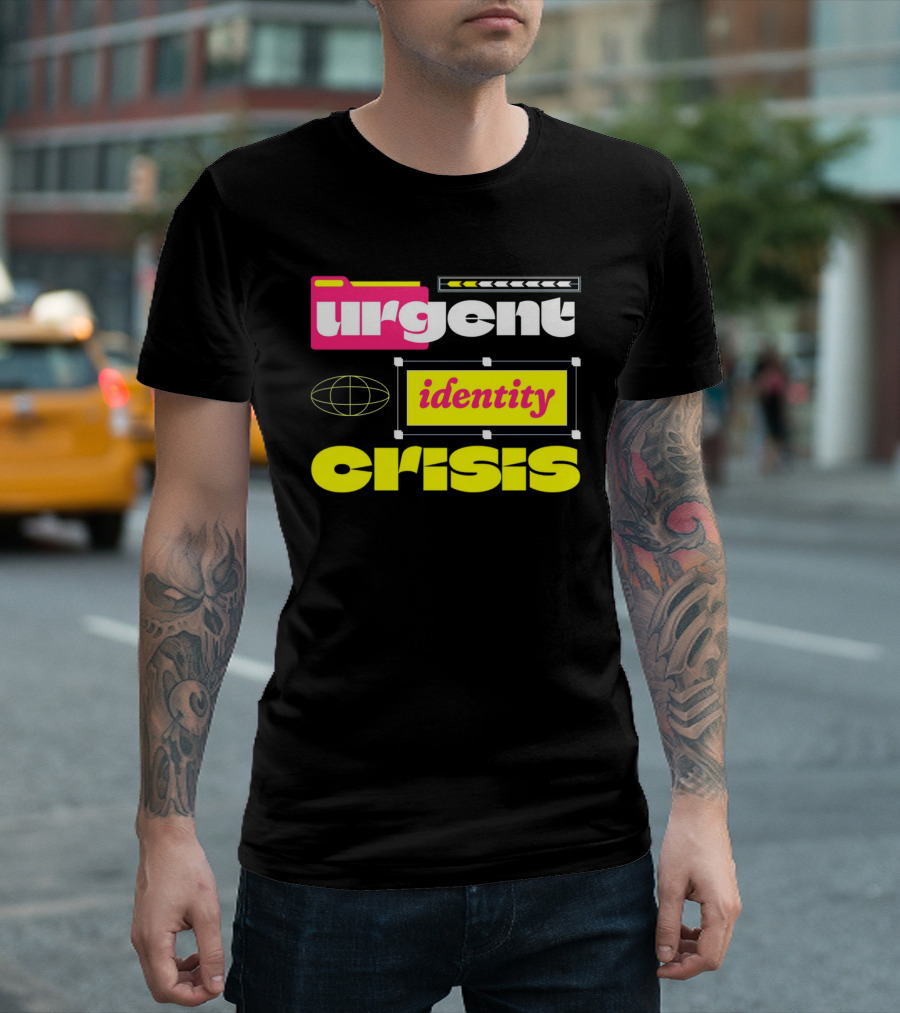Urgent Identity Crisis Folder Globe T-Shirt