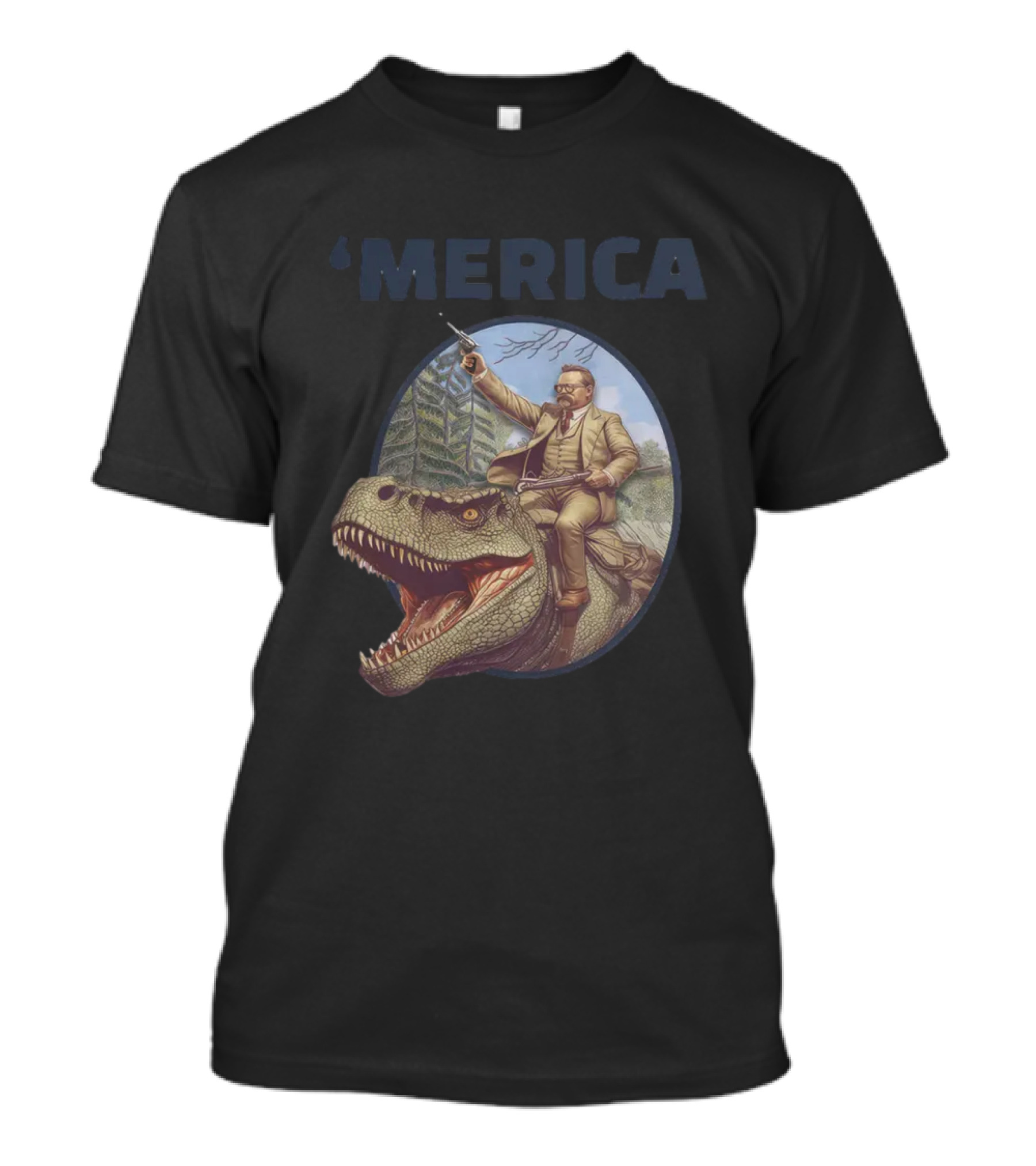 'Merica Dinosaur Rider Macrodosing Tr T-Shirt