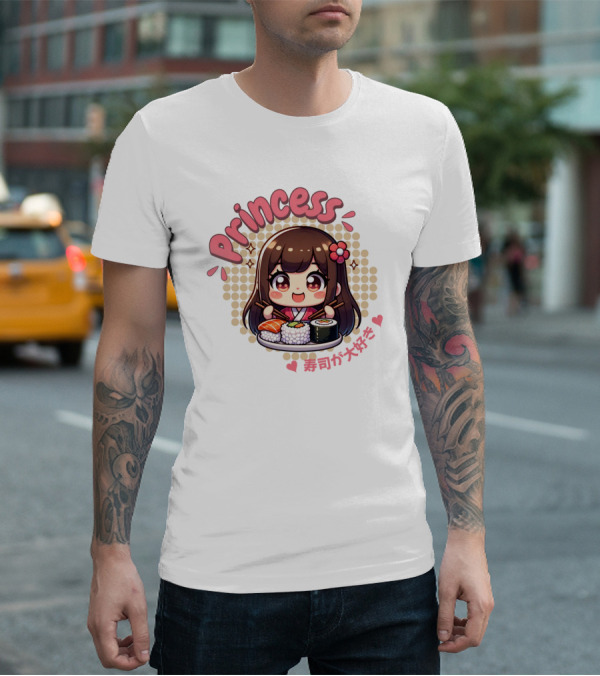 Princess Sushi Japanese Girl Cute T-Shirt