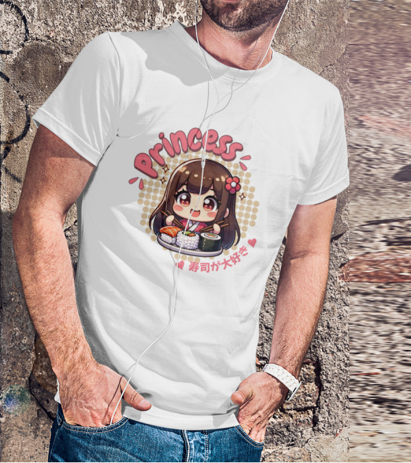 Princess Sushi Japanese Girl Cute T-Shirt