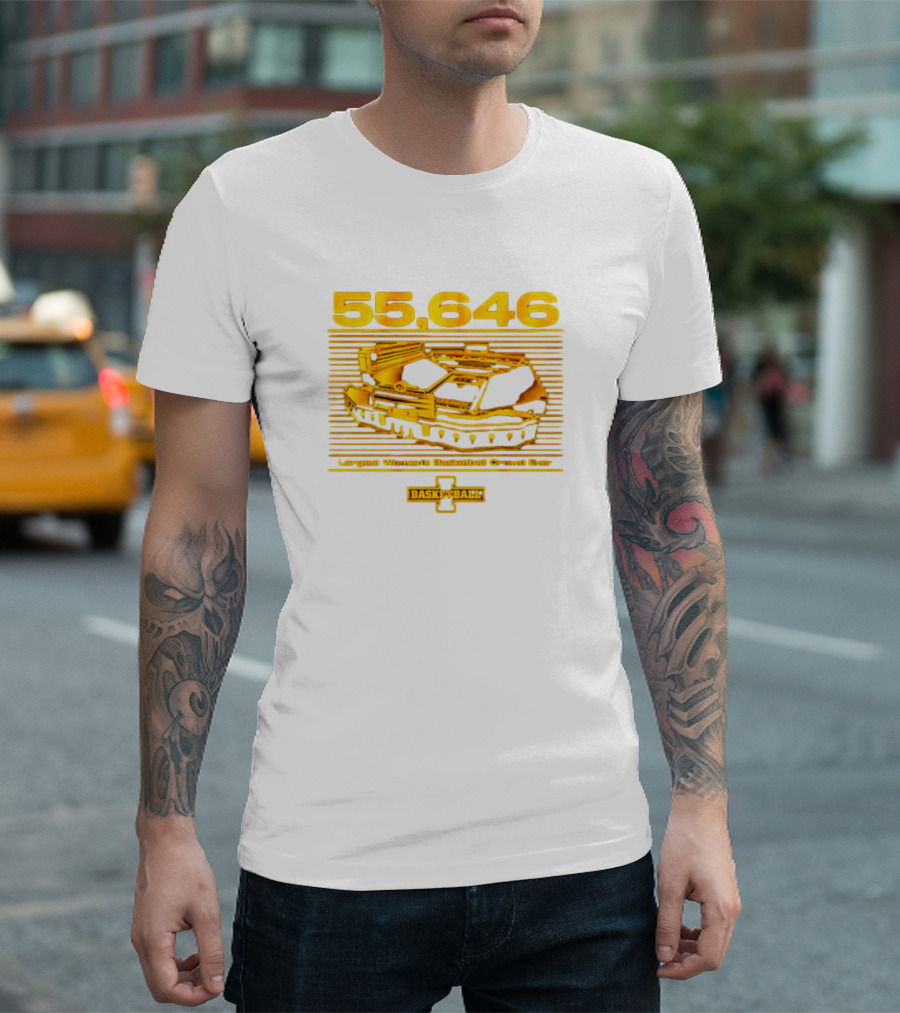 55,646 Largest Women's Basketball Crowd Ever Iowa Basketball Kinnick T-Shirt
