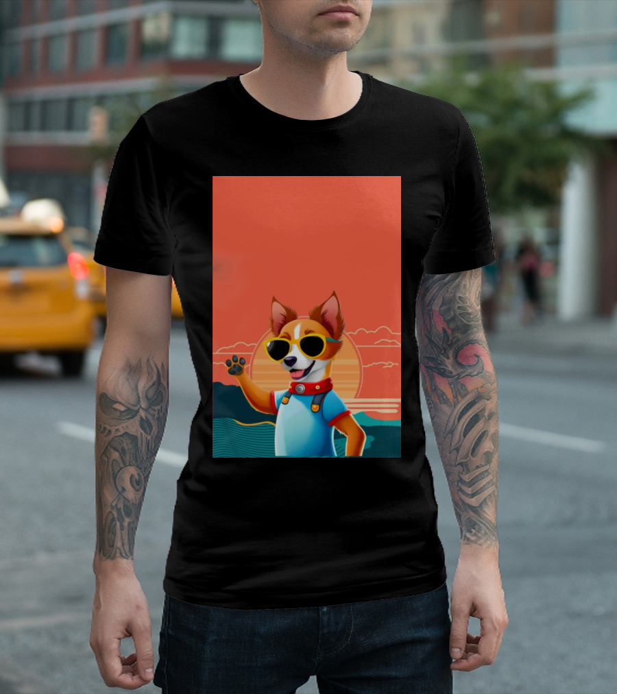 Goodbye School Hello Summer Sunglasses Dog Beach Vibes T-Shirt