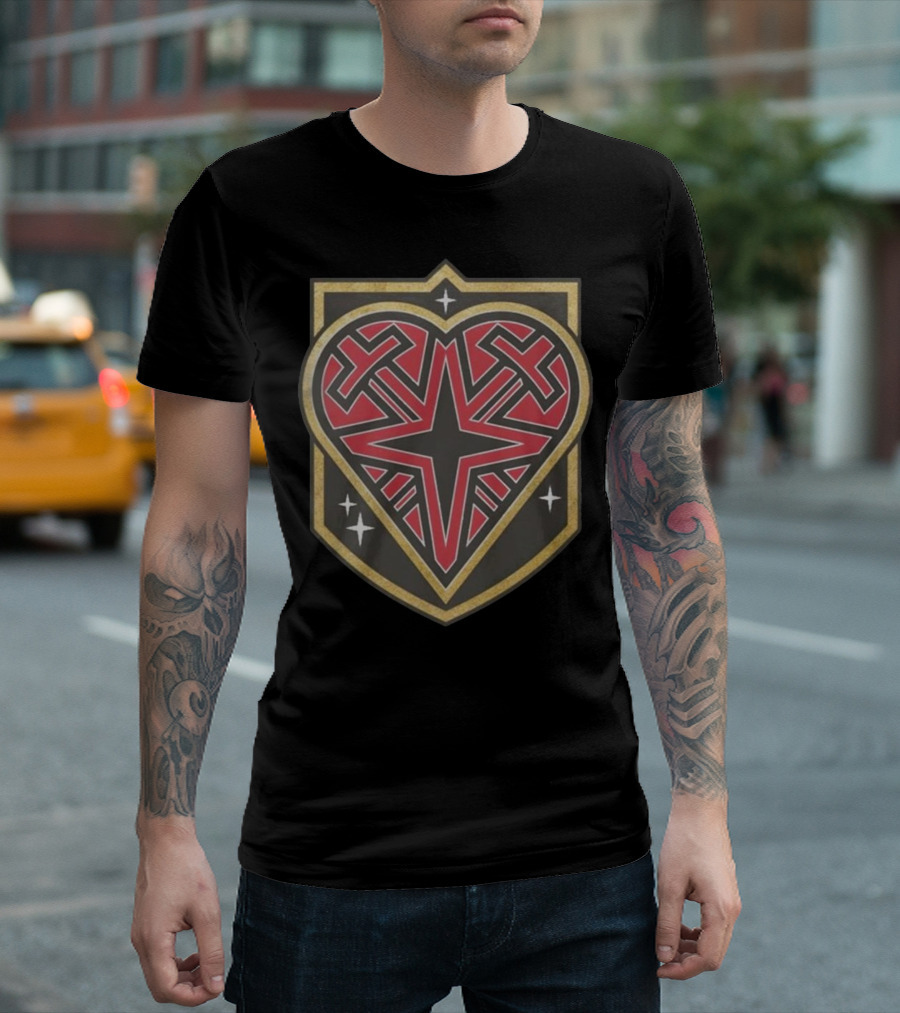 Vegas Golden Knights Texas Heart Star T-Shirt
